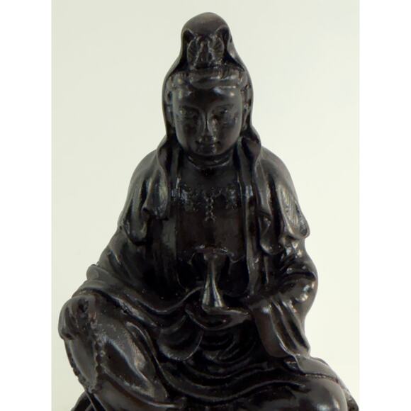 Kwan-Yin Quan-Yin Kanzeon Statue 4" Zen Serene Meditation Buddha Compassion - Picture 2 of 5